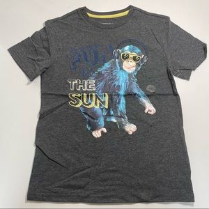 NWOT Aeropostale dark heather gray tee with screen print Size 10